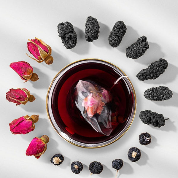 Black Goji Mulberry Rose Tea黑枸杞桑葚玫瑰茶250g (5g*25 bags)