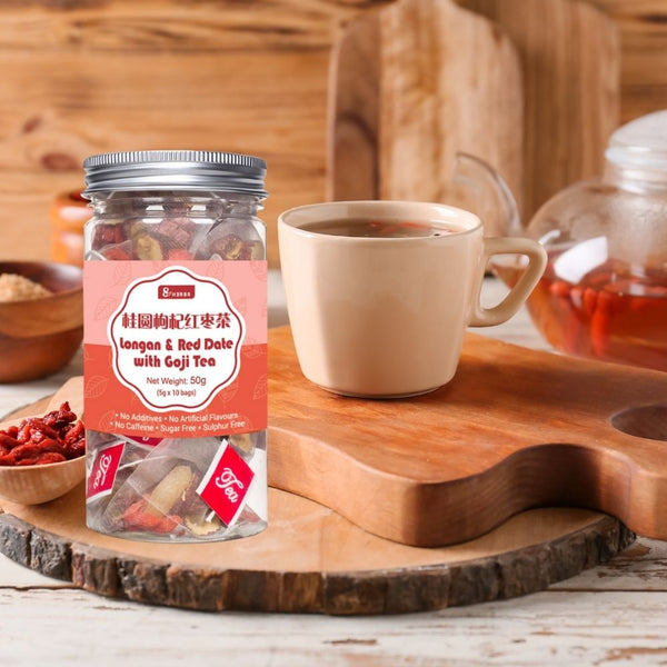 Longan & Red Date with Goji Tea  50g 桂圆枸杞红枣茶(5g x 10 bags)