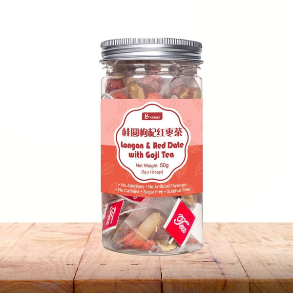 Longan & Red Date with Goji Tea  50g 桂圆枸杞红枣茶(5g x 10 bags)