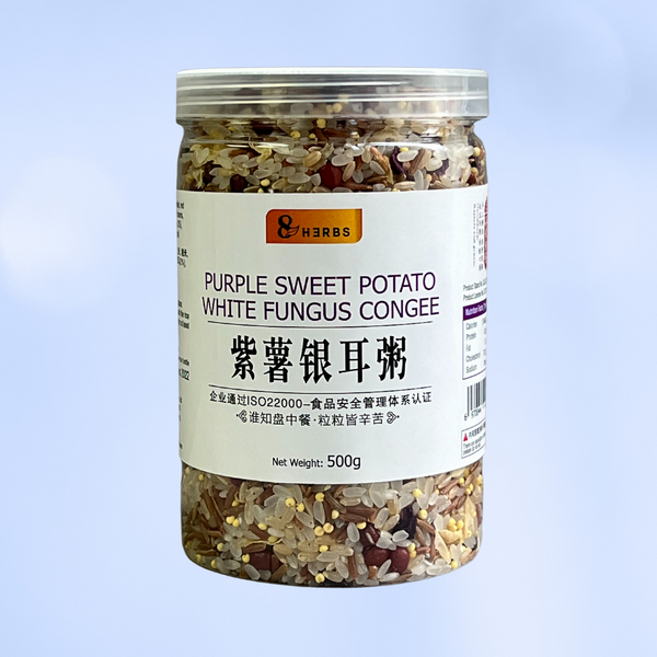 Purple sweet potato white fungus congee 500g 紫薯银耳粥