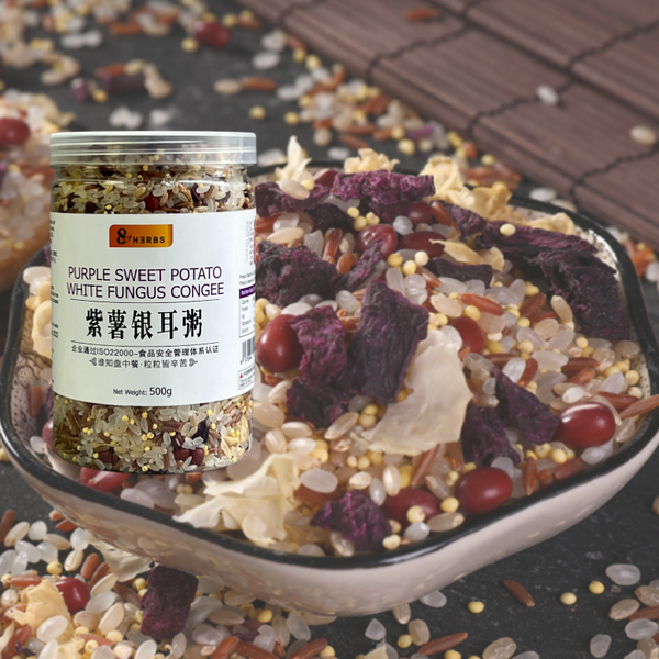 Purple sweet potato white fungus congee 500g 紫薯银耳粥