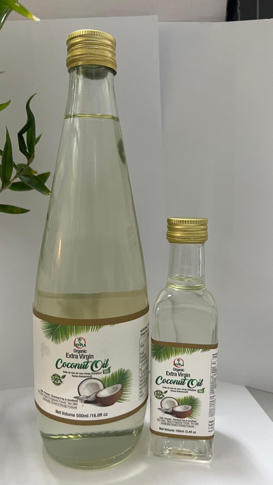 [SG Ready Stock] 🥥 ORG Extra VIRGIN COCONUT OIL - Glass Bottle (Bundle)500ml & 100ml有机椰子油 - 玻璃瓶 500 & 100毫升Ceypla Organic (Copy)
