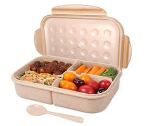 Arsto 3-Compartments Wheat Fiber Lunch Box