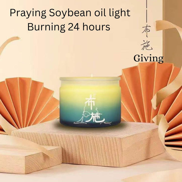 Praying Soybean oil light 24 hrs 六度祈福大豆酥油灯
