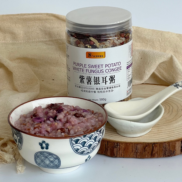 Purple sweet potato white fungus congee 500g 紫薯银耳粥